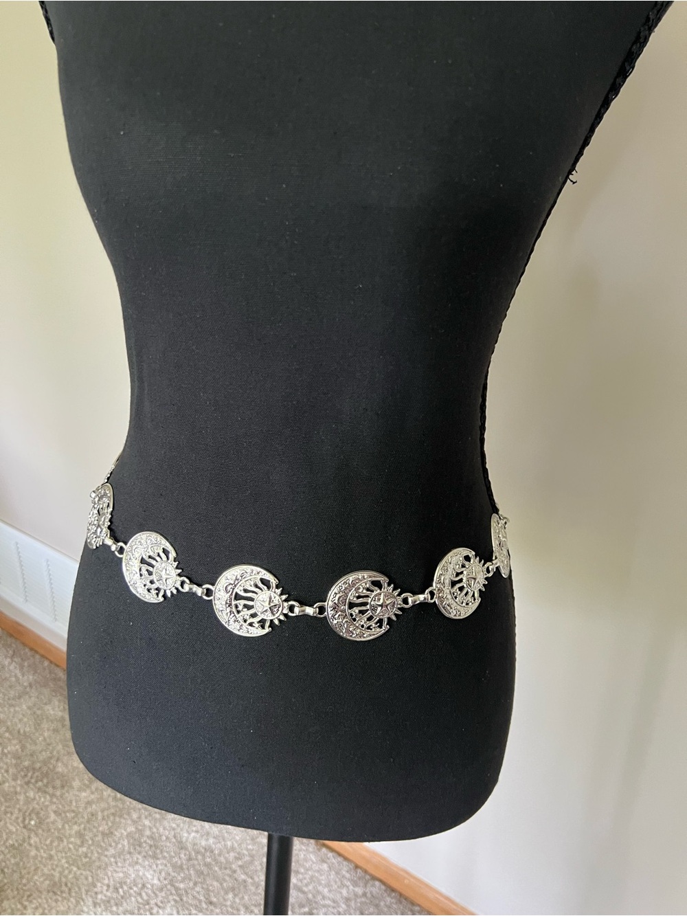 Silver Celestial Moon & Sun Link Bracelet
